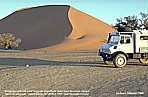 1999_NAMIBIA_Sossusvlei_ ... hot ... Backes- Mercedes-UNIMOG ... with a ... fridge