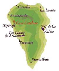 isla LA PALMA mit 'Casa Conchita' nahe Tijarafe