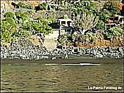 der idyllisch gelegene 'Playa de la Veta' mit feinem, schwarzen Lavastrand an der Westkste der isla bonita, isla verde 'La Palma'